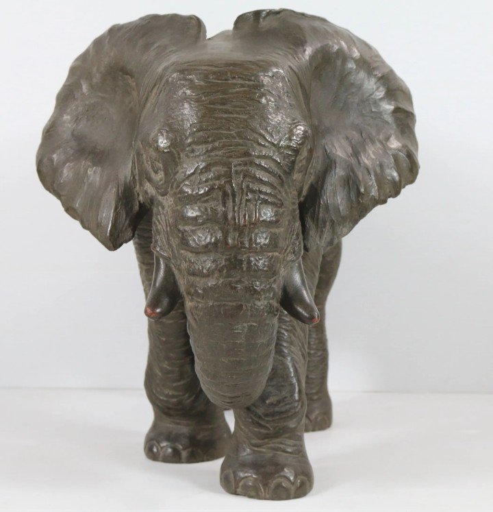 African Elephant In Terracotta-photo-3