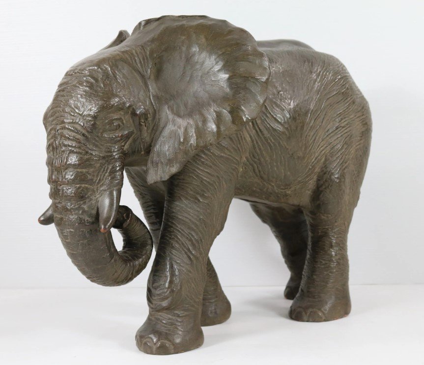 African Elephant In Terracotta