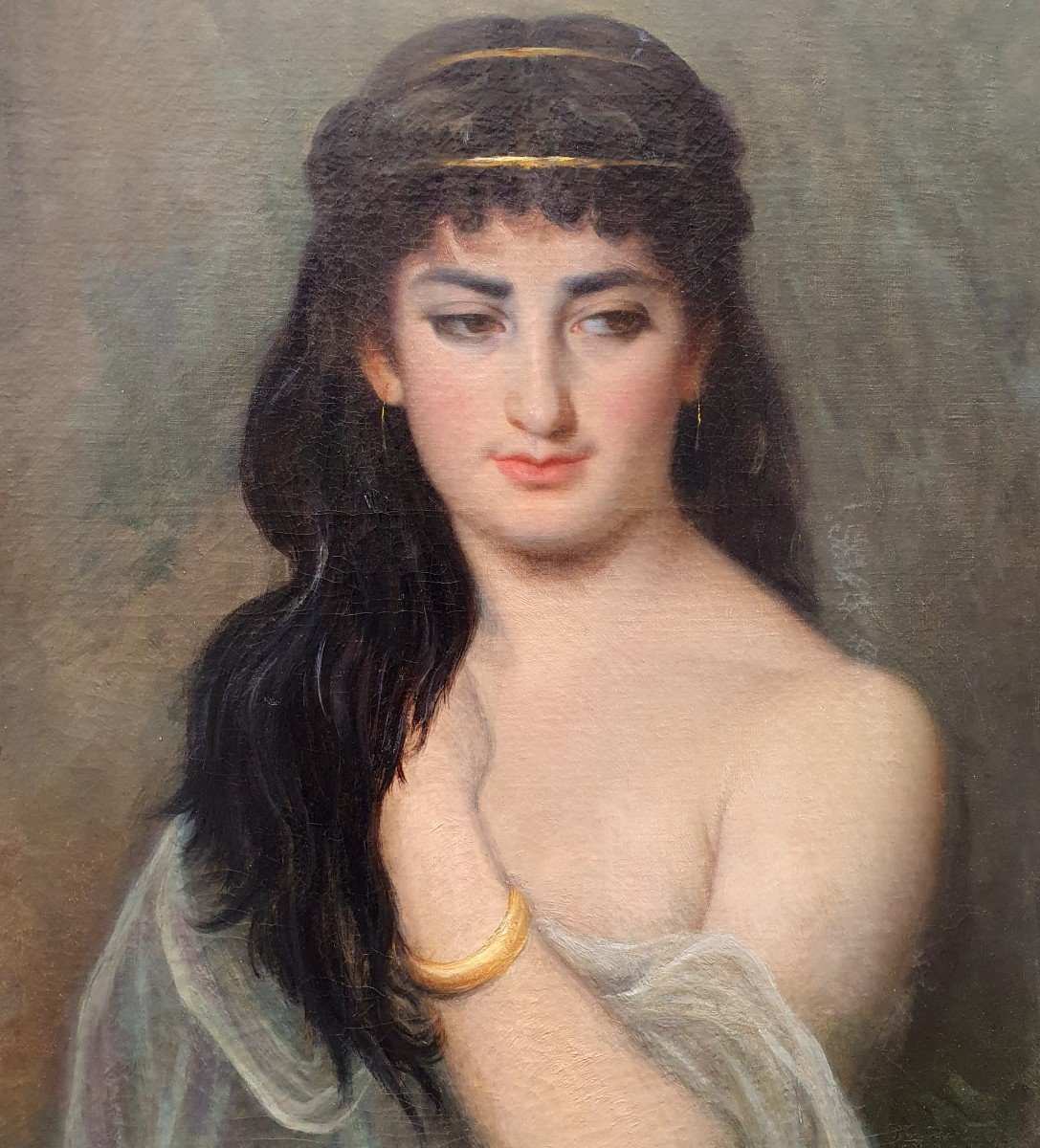 Portrait de femme orientaliste attribé à Jean-François Portaels-photo-3