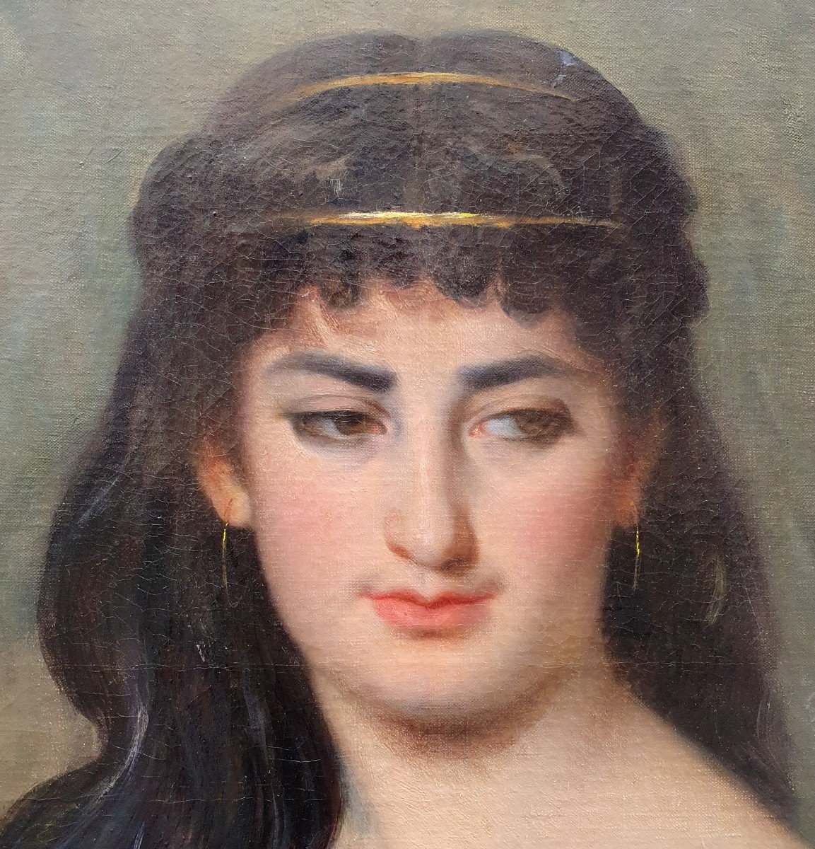 Portrait de femme orientaliste attribé à Jean-François Portaels-photo-2