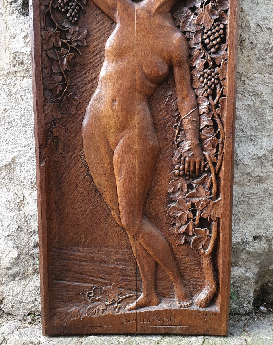 Bas Relief Art Déco Vers 1920 - Nu féminin-photo-3