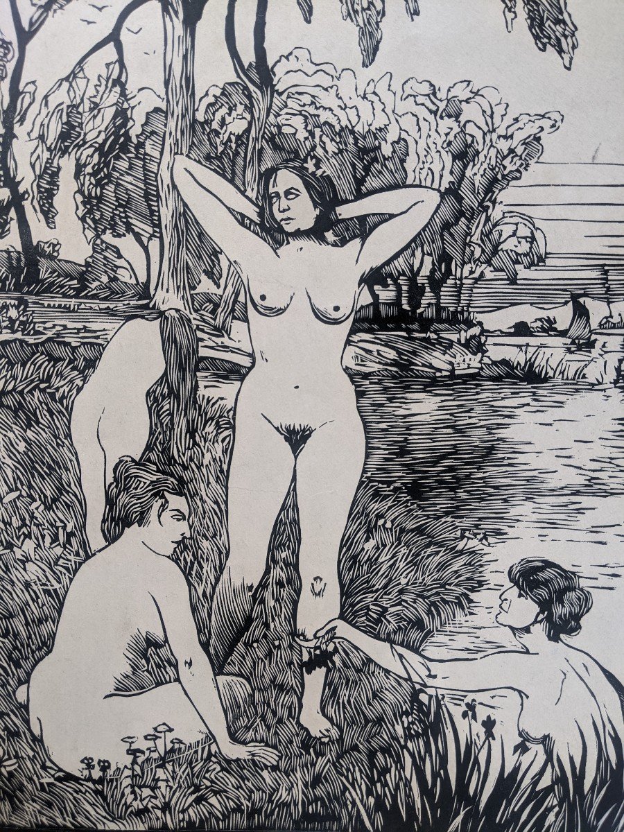 Bathers At The Edge Of A River-photo-2