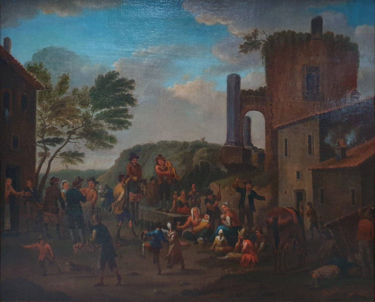 Johannes JANSON (Attribué à) - La kermesse de village