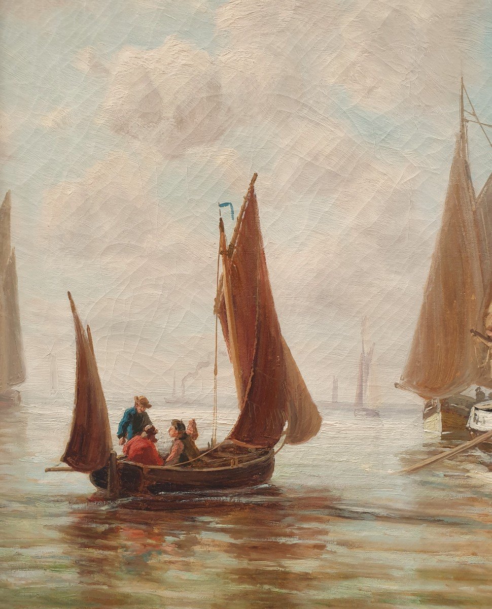 Henri Cassinelli - Boats Near Honfleur-photo-4