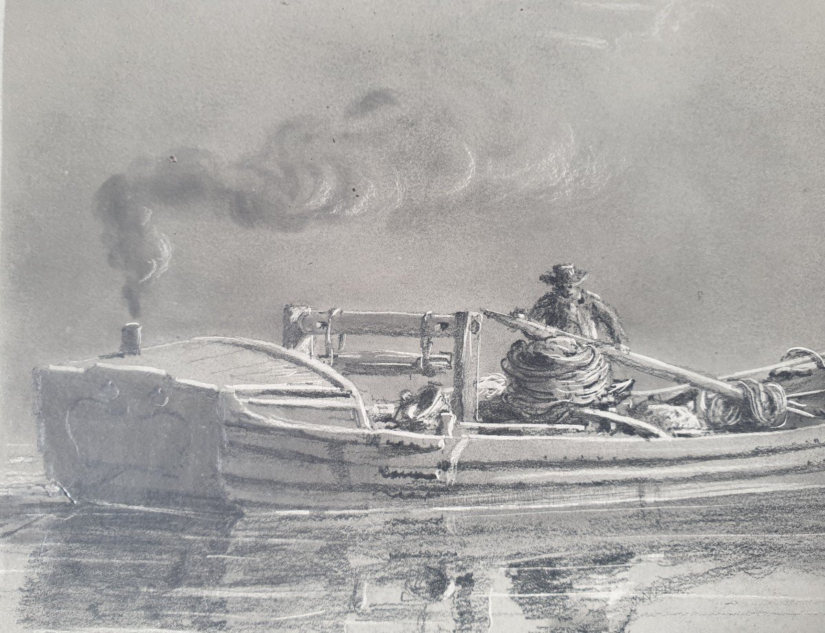 Charles Hortin (attributed To) - The Steam Boat-photo-3