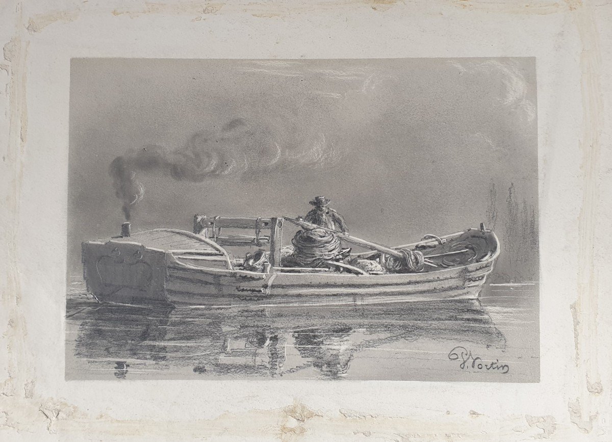 Charles Hortin (attributed To) - The Steam Boat-photo-2