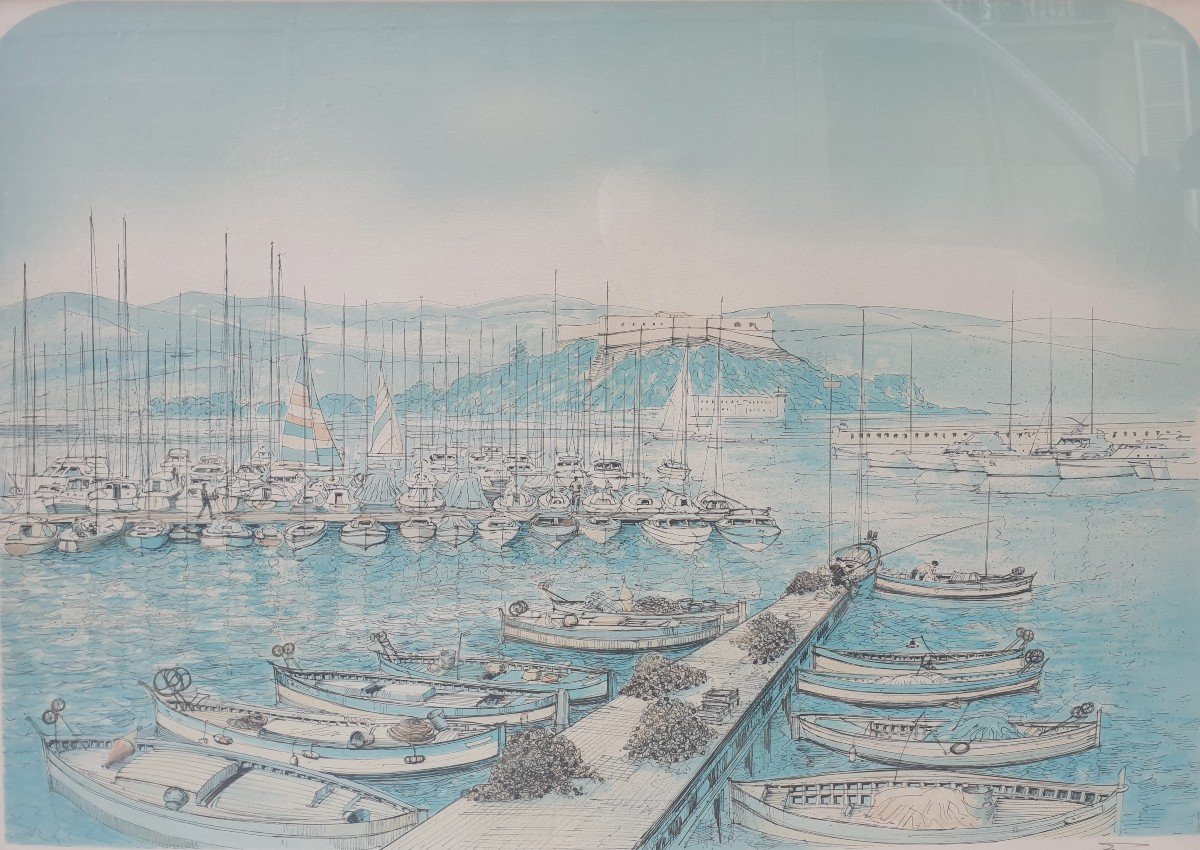 Rolf RAFFLEWSKI - Le port d'Antibes