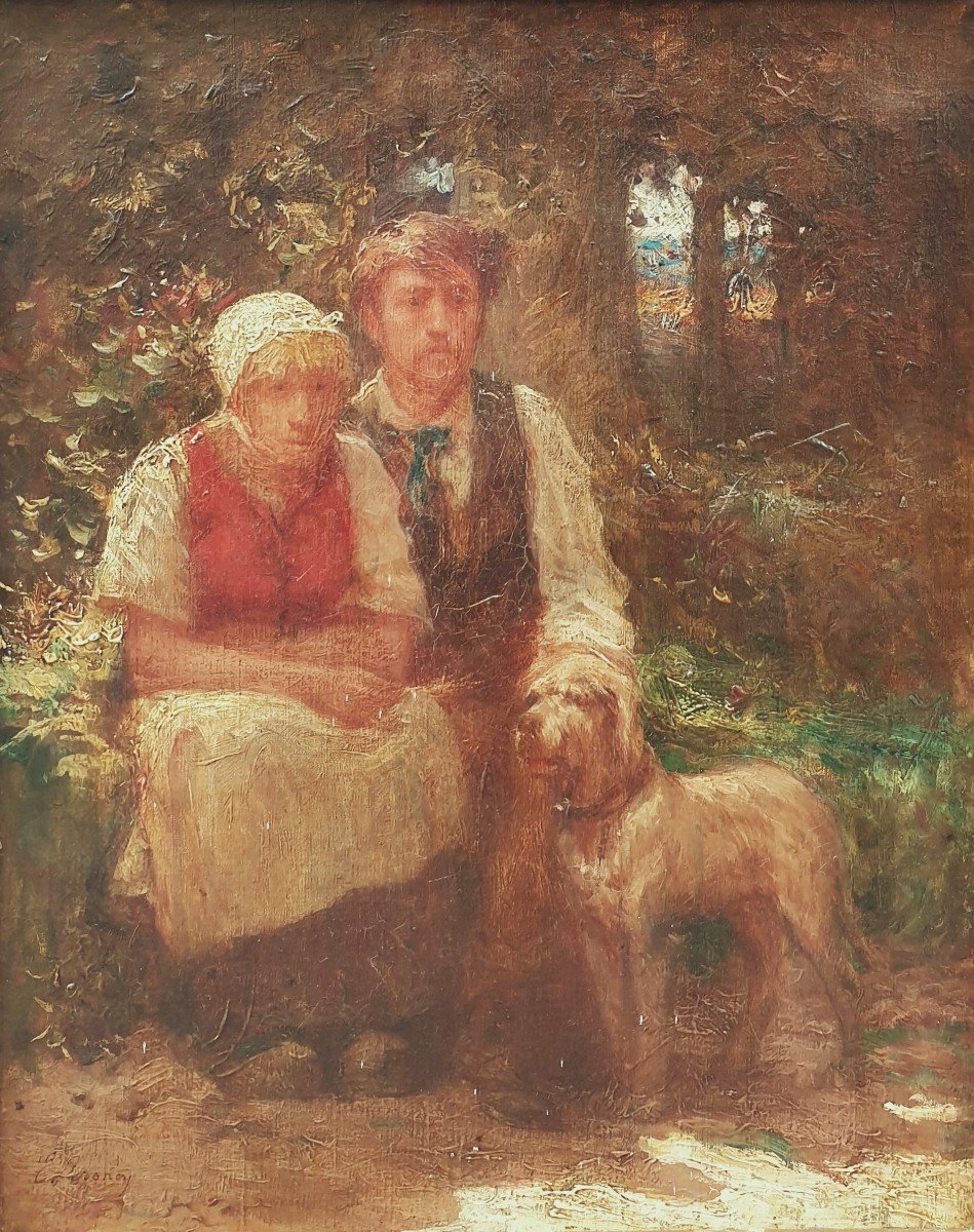 Emile Troncy - Portrait Of Peasants