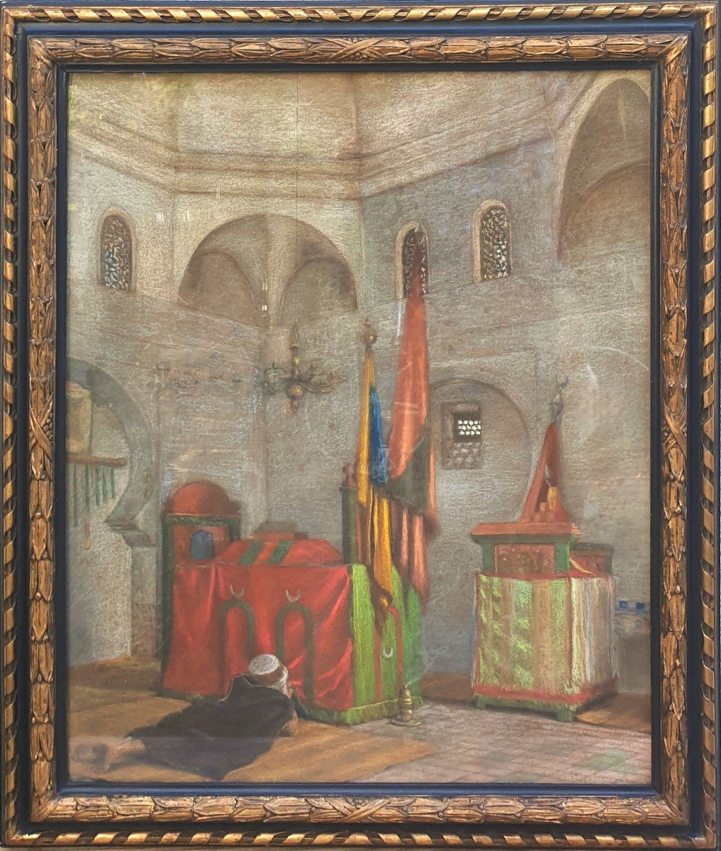 French School From The End Of The 19th Century - Interior Of A Mausoleum -photo-2