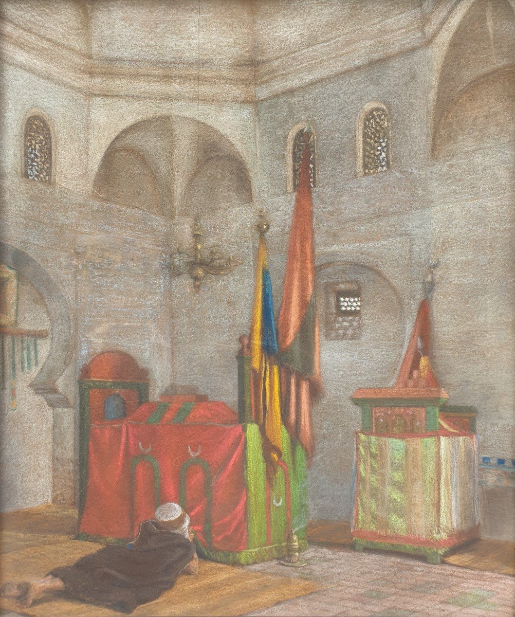 French School From The End Of The 19th Century - Interior Of A Mausoleum 