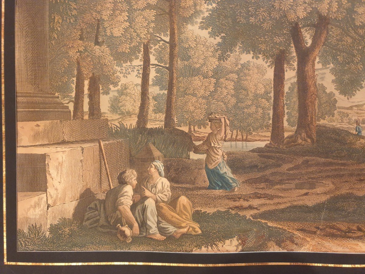 Jean Pierre Marie Jazet (after Nicolas Poussin) - Country Leisure Activities-photo-3