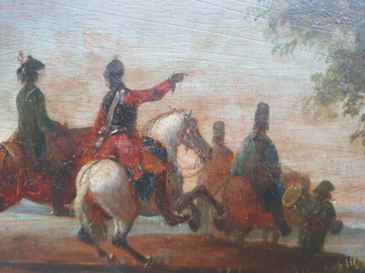 18th Century Dutch School - Cavalry Scene-photo-3