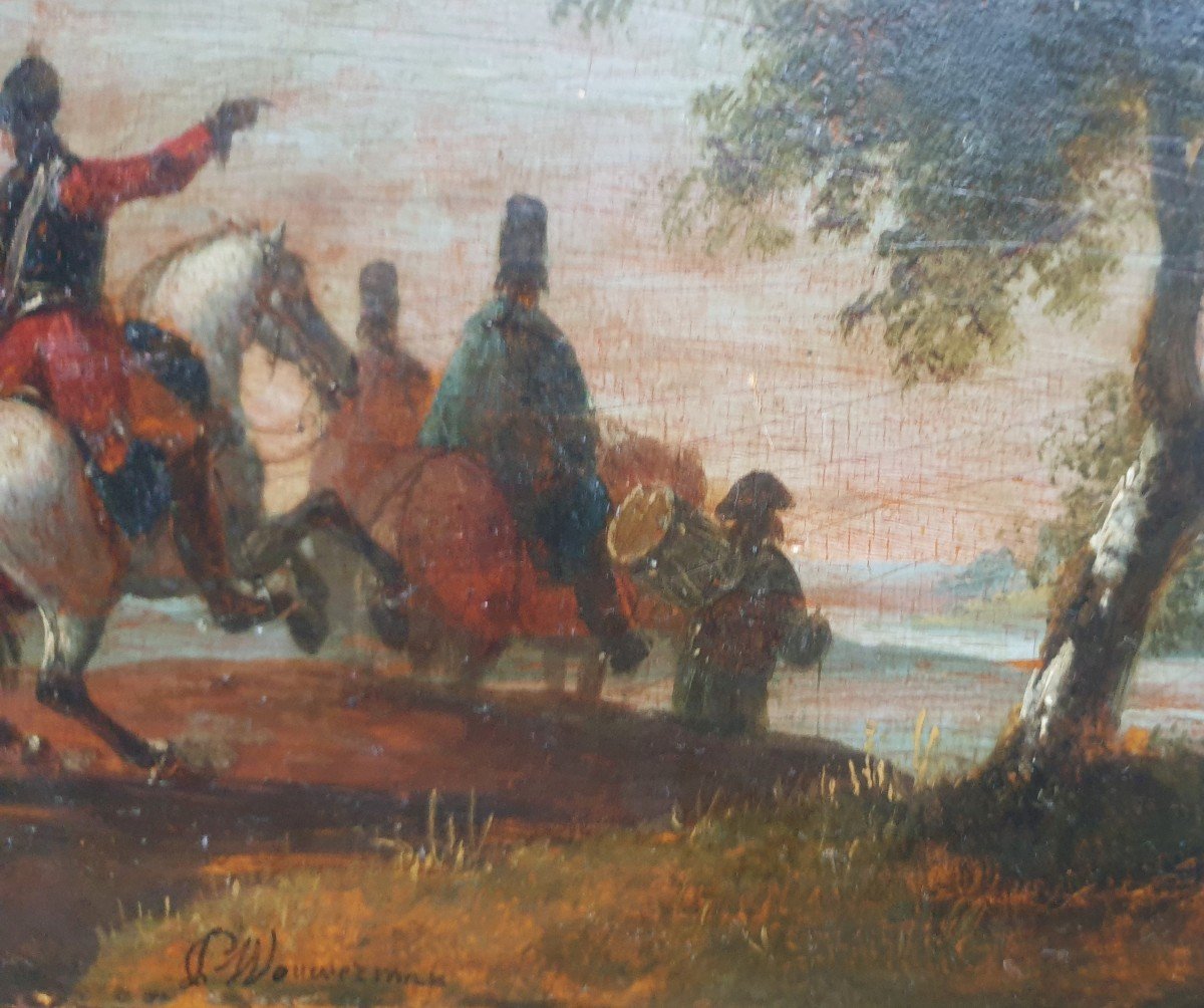 18th Century Dutch School - Cavalry Scene-photo-4