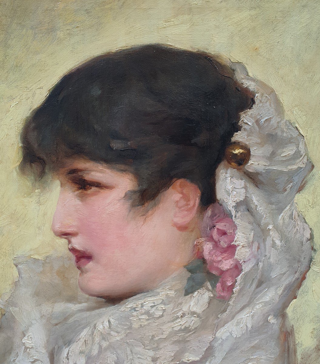 Francisco Inglada - Portrait Of A Young Spanish Woman-photo-3