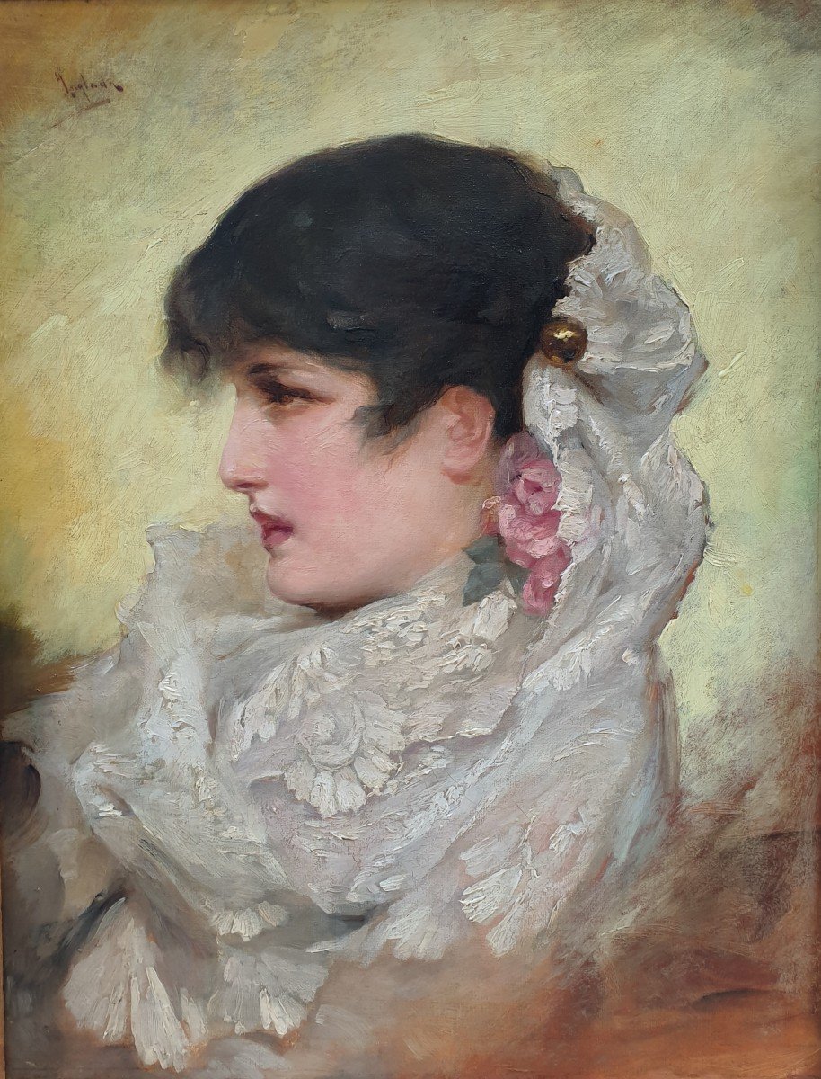 Francisco Inglada - Portrait Of A Young Spanish Woman