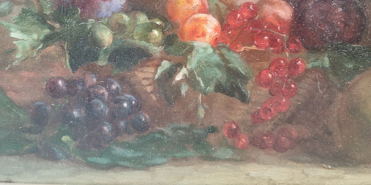 Eugène VILLAIN - Nature morte aux fruits-photo-2