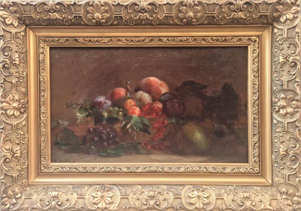 Eugène VILLAIN - Nature morte aux fruits