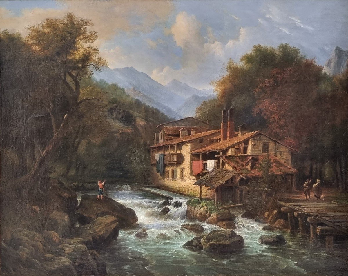 Louis Etienne WATELET - Le moulin à eau