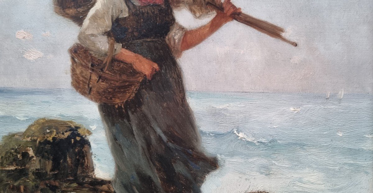 Pierre-Marie BEYLE - Portrait d'une pêcheuse-photo-1