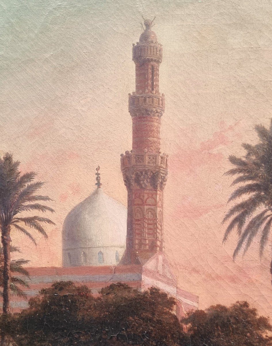 Alexandre Curt - Landscape With A Mosque In Cairo -photo-3