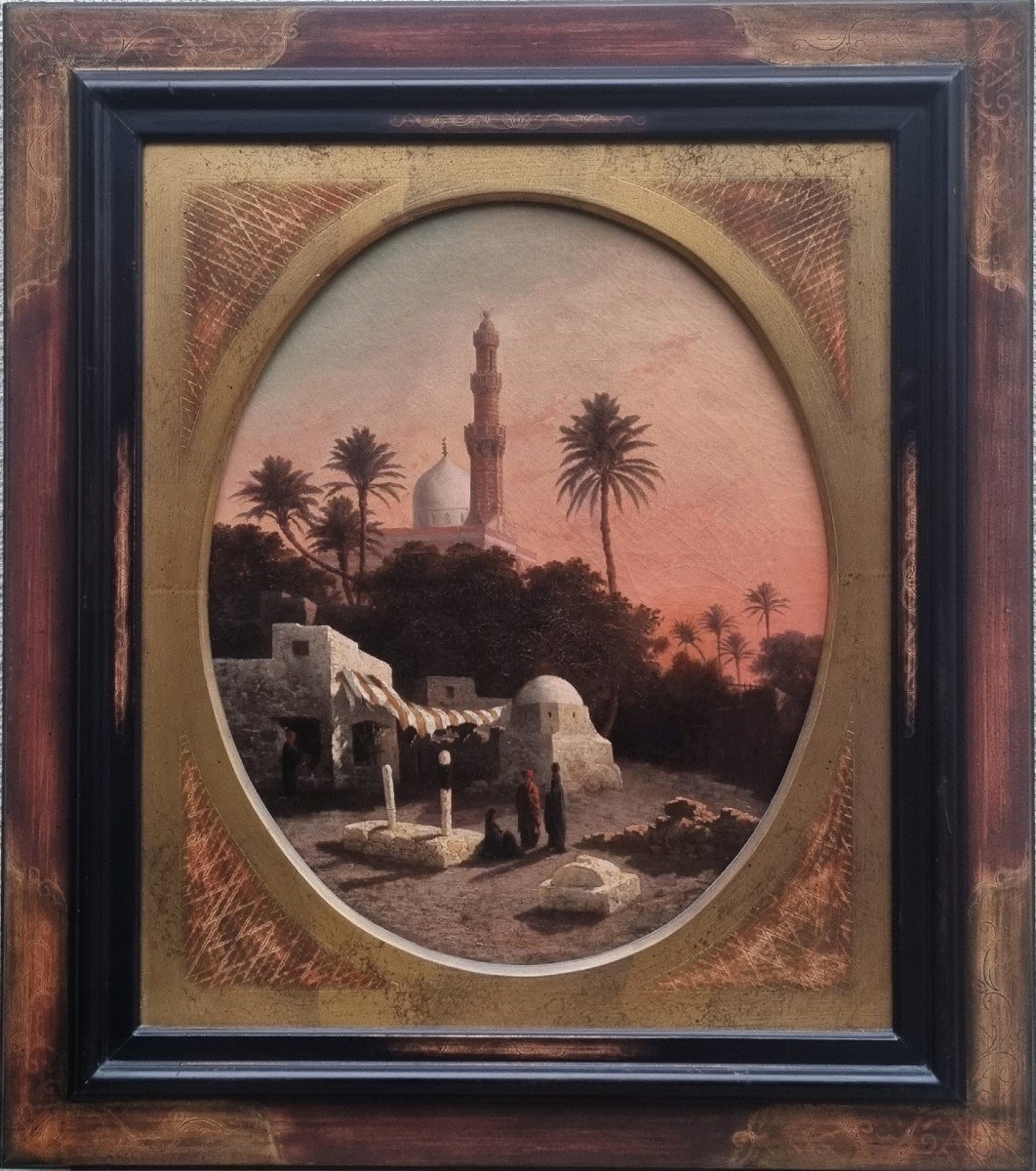 Alexandre Curt - Landscape With A Mosque In Cairo -photo-2