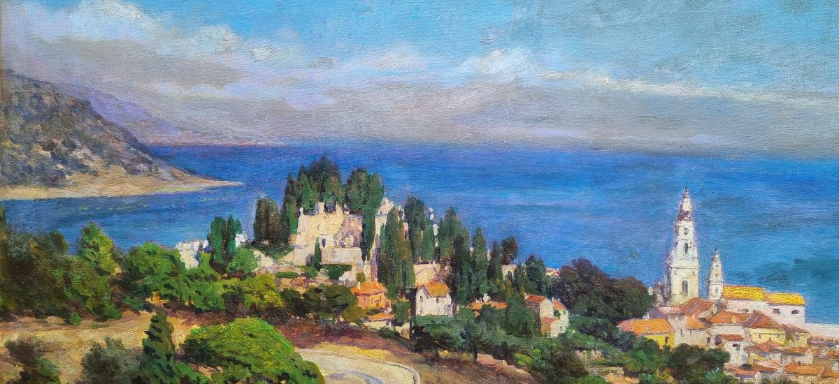 Lucien LAURENT-GSELL - Vue de la baie de Menton-photo-3