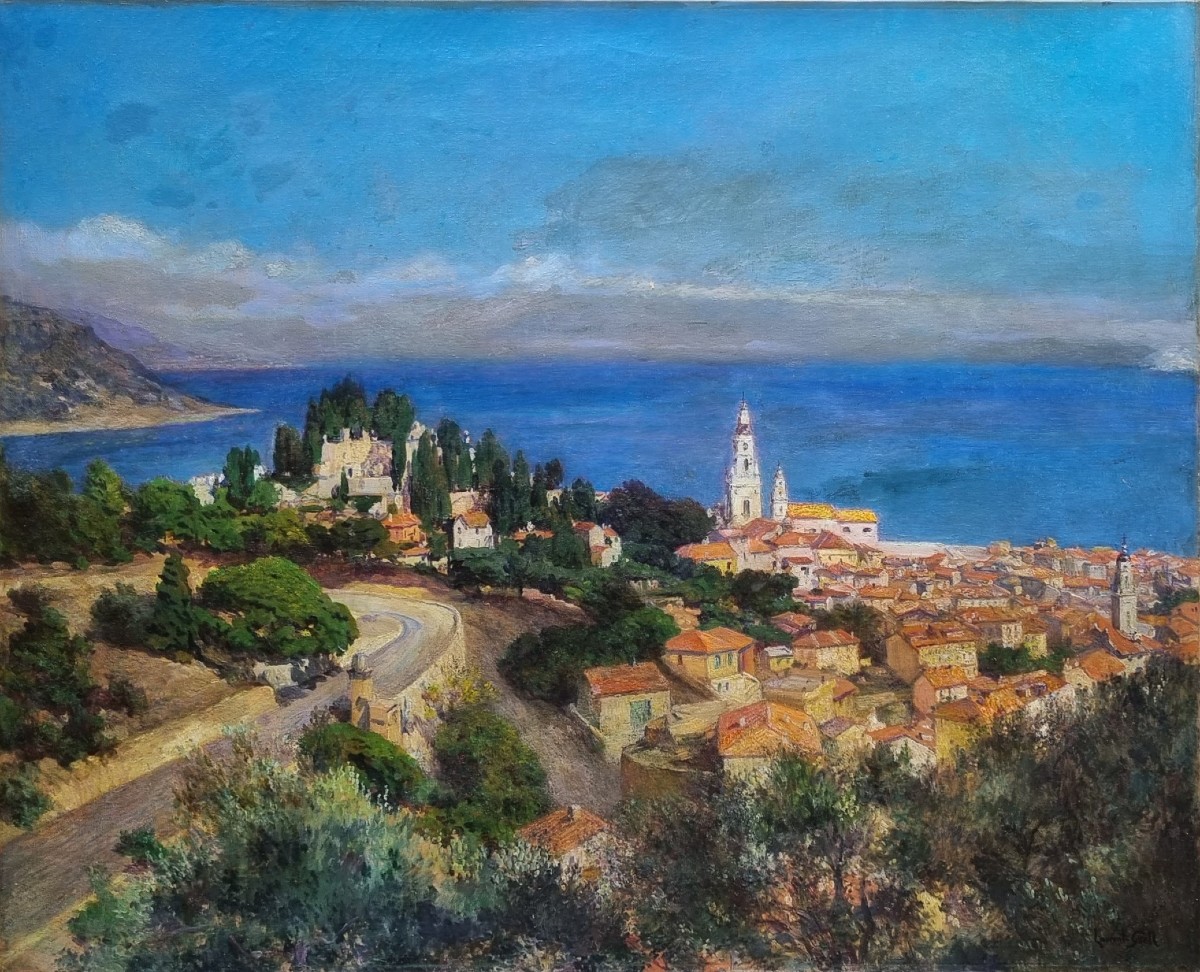 Lucien LAURENT-GSELL - Vue de la baie de Menton