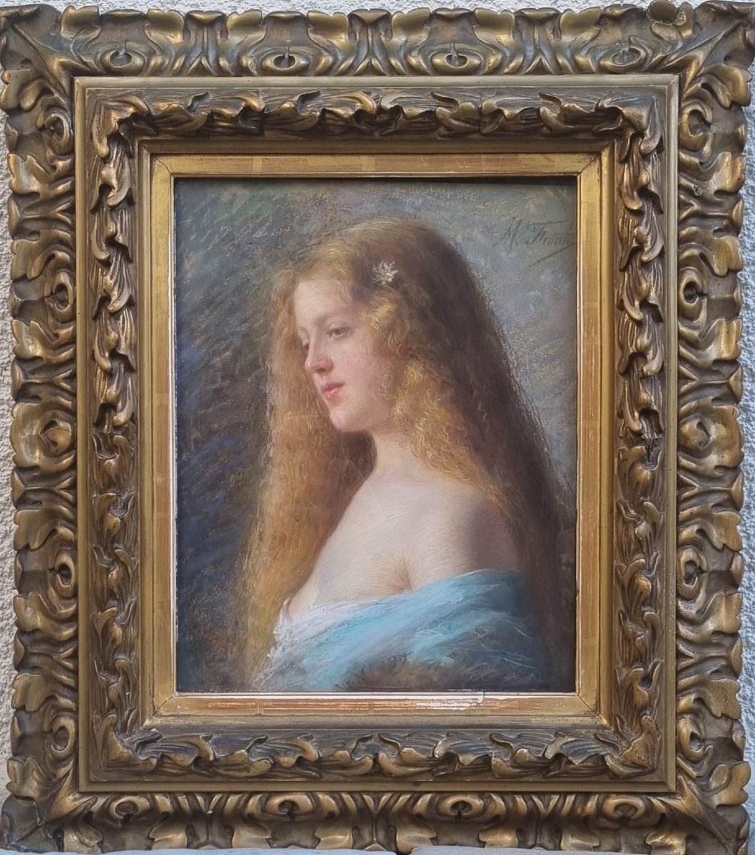 Michel Fronti - Portrait Of A Young Blonde Girl-photo-2