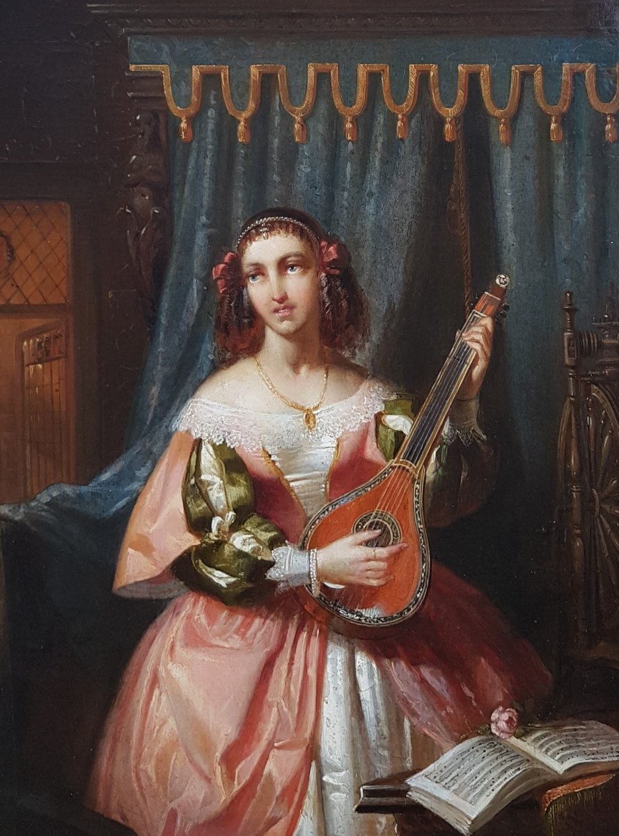 Gustave Wappers (attributed To) - The Mandolin Player-photo-2