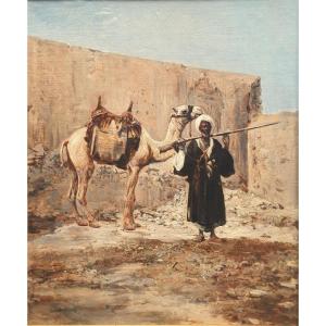 Léon Belly (attributed To) - The Arab Warrior And His Camel