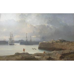 Jules HINTZ - L'entrée du port de Jersey