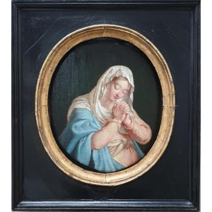 Ecole Française Du XVIIIe Siècle - La Vierge Marie En Prière