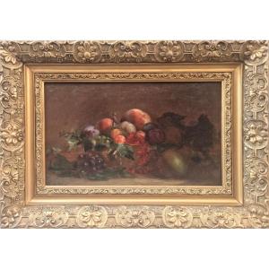 Eugène VILLAIN - Nature morte aux fruits