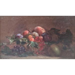 Eugène VILLAIN - Nature morte aux fruits