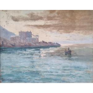 Jules Brunetaut - View Of The Cornice In Marseille At Sunset