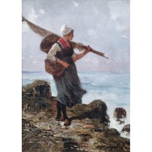 Pierre-marie Beyle - Portrait Of A Fisherwoman