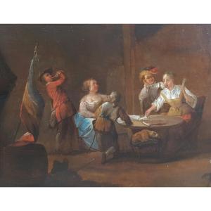 18th Century Nordic School - Tavern Scene