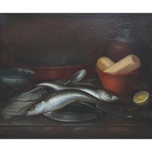 Flemish School Of The 17th Century - Still Life With Fishes