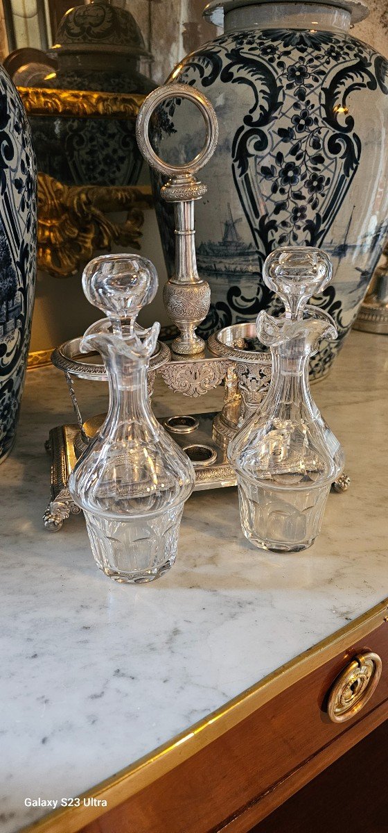 Restoration Style Vinegar Cruet, Saint Louis Crystal-photo-4