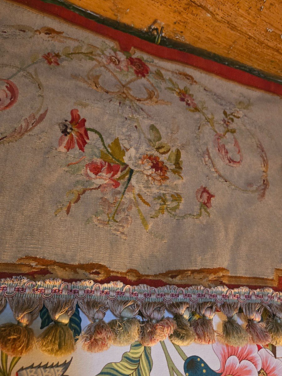 Aubusson Cantonnière Festonnée XIX ème.-photo-6