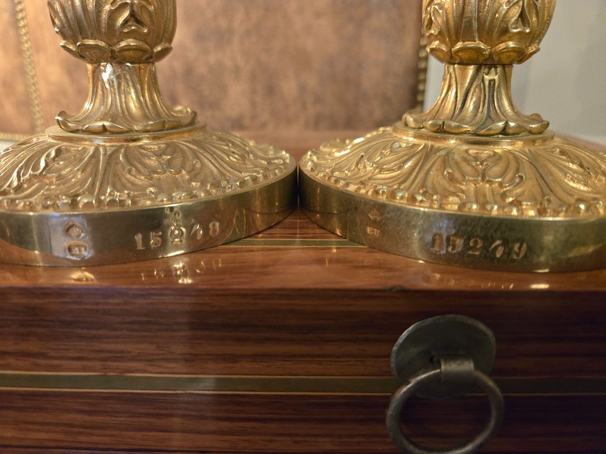 Pair Of Candlesticks From The Chateau d'Eu, Attributed To The Late Louis-philippe Period-photo-6