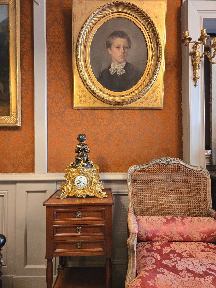 Jf Denière And H. Pons 1827, Clock With Young Bacchus Playing The Aulos.-photo-6