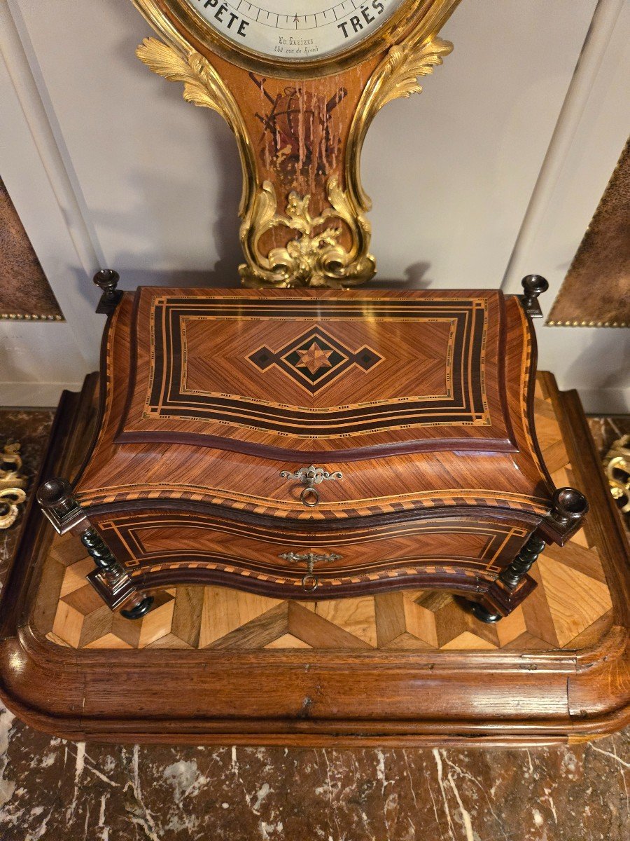 Exceptional Baroque Style Jewelry Box, Mid-19th Century-photo-1