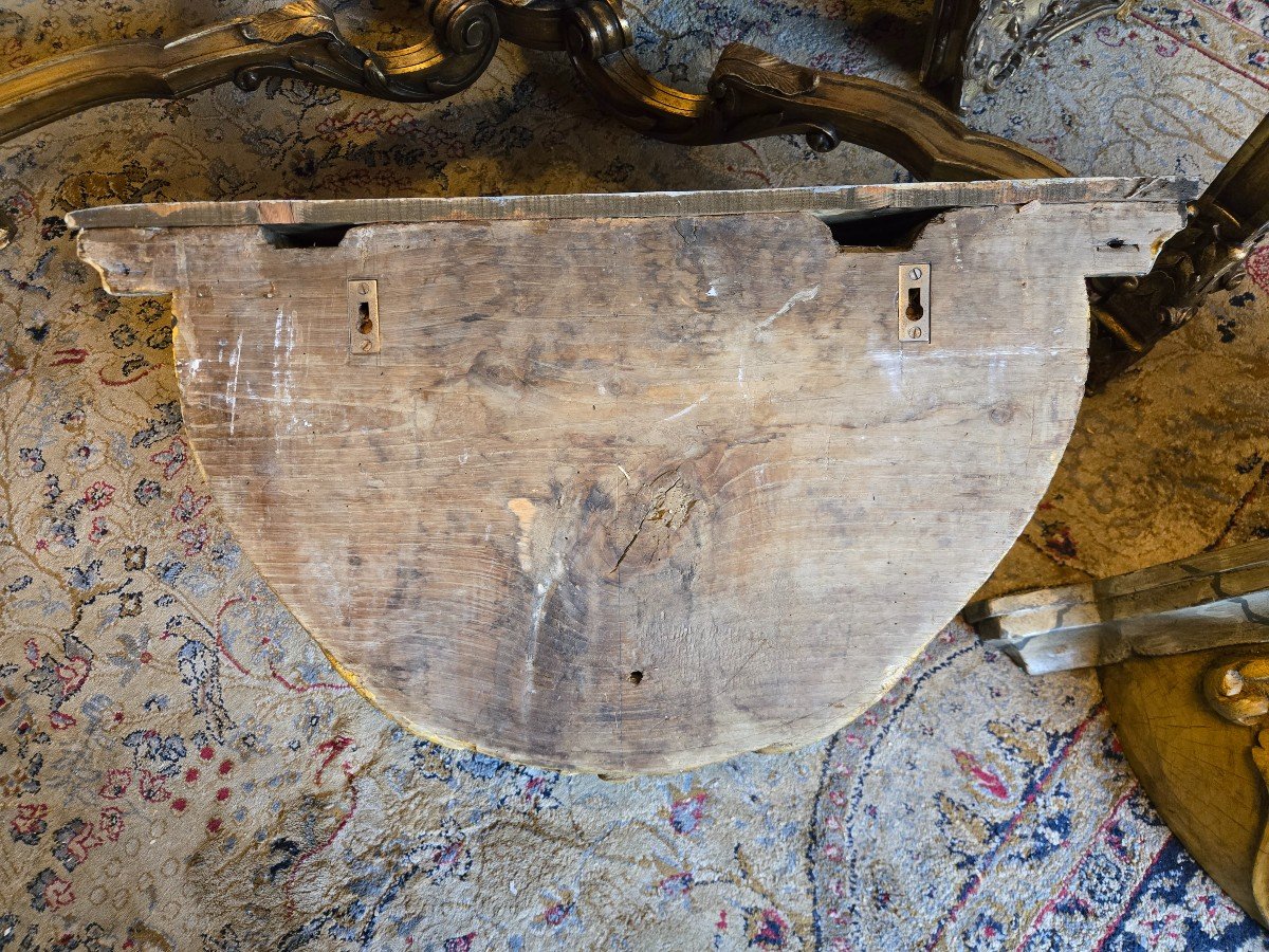 Pair Of Large Wall Consoles, 18th Century. -photo-4