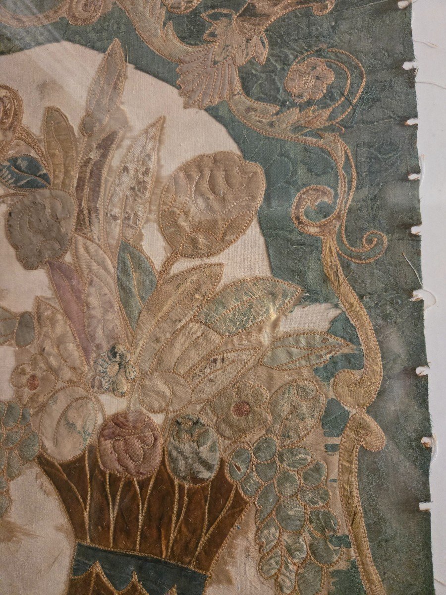 Embroidery With Horns Of Plenty, Empire Period Work.-photo-4