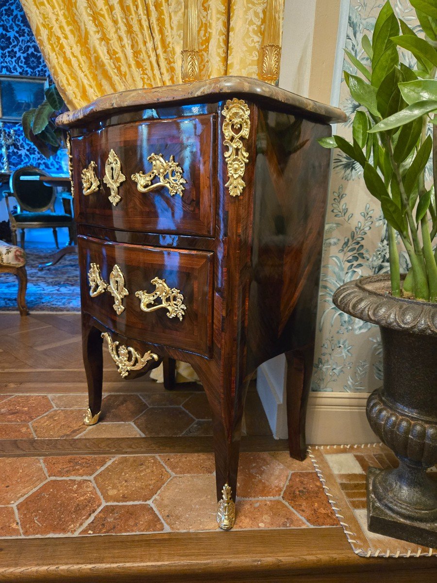 J.demoulin, Commode Sauteuse D’époque Louis XV, Paris Entre 1755-59.-photo-2