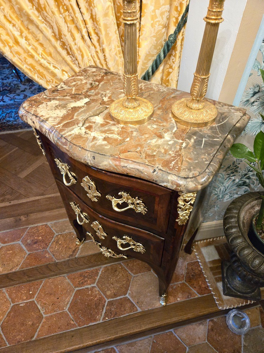 J.demoulin, Commode Sauteuse D’époque Louis XV, Paris Entre 1755-59.-photo-4