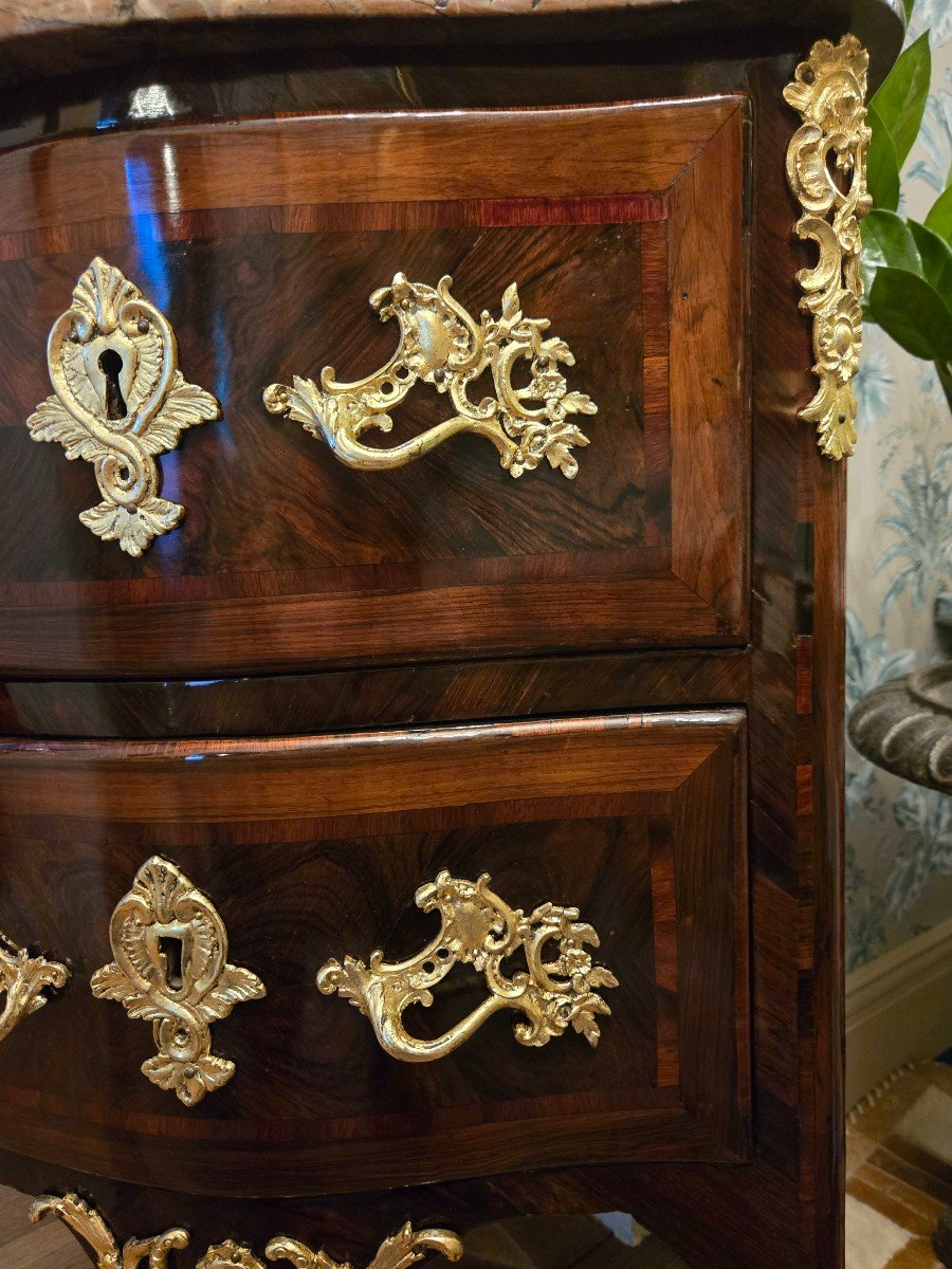 J.demoulin, Commode Sauteuse D’époque Louis XV, Paris Entre 1755-59.-photo-4