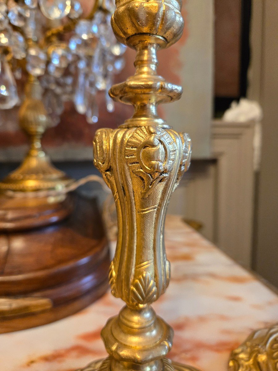 Pair Of Louis XV Style Candlesticks  -photo-1