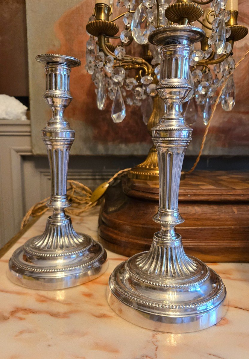 Paire De Flambeaux époque Louis XVI 